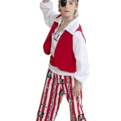 Piraat (blouse / Broek / Vest / Sjerp / Hoofddoek)