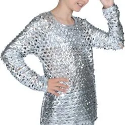 Disco Top Zilver Stretch