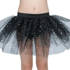 Petticoat Pailletten Zwart