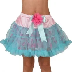 Petticoat Turkioos Met Bloemen