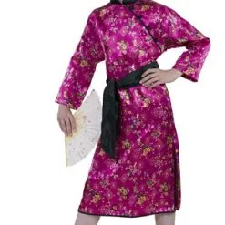 Japanse (cerise) 2delig Jurk, Ceintuur