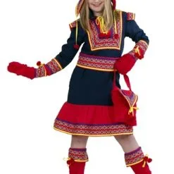 Laplandse 5-dlg (jurk, Ceintuur, Muts, Handschoenen, Beenwarmers)