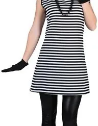 Jurk Strepen Zwart / Wit