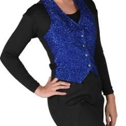 Vest Lurex Blauw
