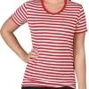 Gestreept Shirt Girlie Rood /wit