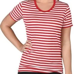 Gestreept Shirt Girlie Rood /wit