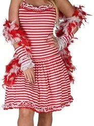 Jurk Gestreept Rood/wit