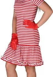 Jurk Gestreept Rood/wit