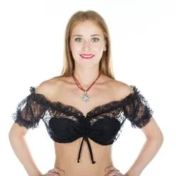 Dirndl Blouse Zwart (kant)