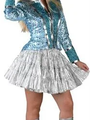 Jas Glamour Licht Turkoois