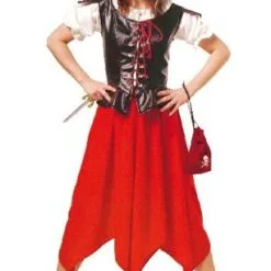 Vrouwelijke Zeerover (rok /blouse /vest /hoofddoek)