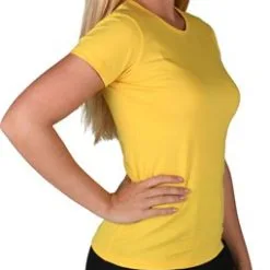 T-Shirt Geel (Dame)
