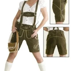 Lederhose Dame Olijf Groen