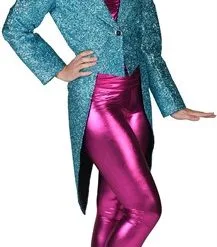 Slipjas Lurex Licht Turkoois