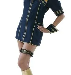 Sexy Stewardess (2dlg) Jurk,kapje