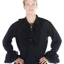 Piraatblouse Zwart