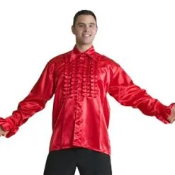 Blouse Met Ruches Rood