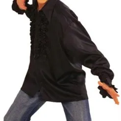 Blouse Met Ruches Zwart
