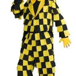 Lapjesclown Geel/zwart (broek/jas) Mannen-maat