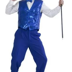 Vest Met Paillets De Luxe Blauw