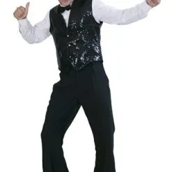 Vest Met Paillets De Luxe Zwart