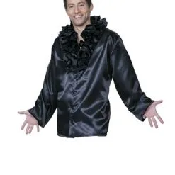 Blouse Met Ruches Zwart