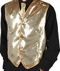 Vest Pailletten De Luxe Goud