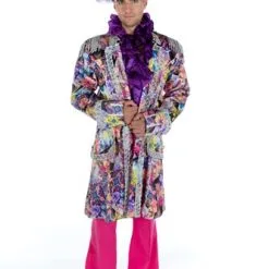 Jas Bonte Bloemen Zilver