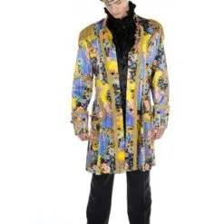 Jas Bloemen Paars-goud