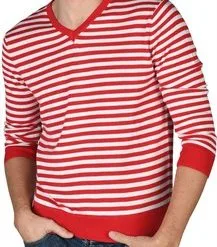 Gestreepte Trui Rood/wit