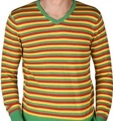 Gestreepte Trui Rood/geel/groen