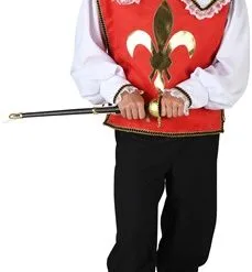 D ' Artagnon Luxe Rood (broek, Blouse,vest)