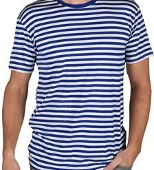 Gestreept Shirt Blau/wit