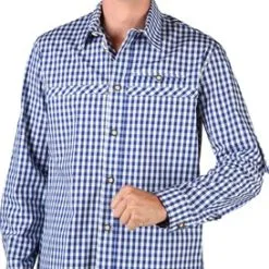 Tirolerhemd Blauw/wit
