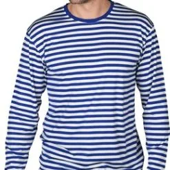 Gestreept Shirt Blau/wit